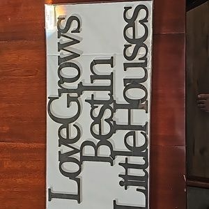 Wood Letters Sign Love Grows Best...